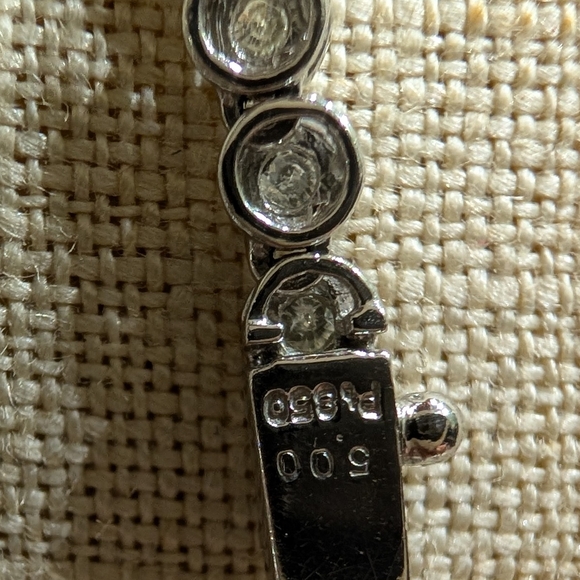 5 Carat Natural Diamond Necklace Platinum 850 Authentic Beautiful High Class - Picture 12 of 15